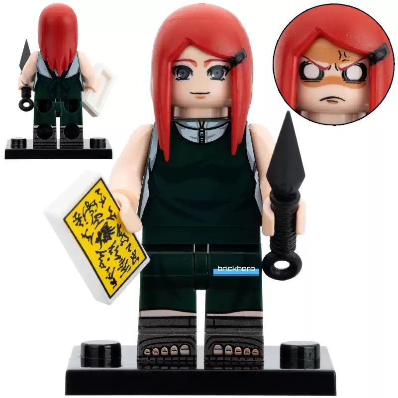 LEGO Compatible Anime Naruto Shippuden Uzumaki Kushina Custom Printed Minifigure Brick Toys Gift