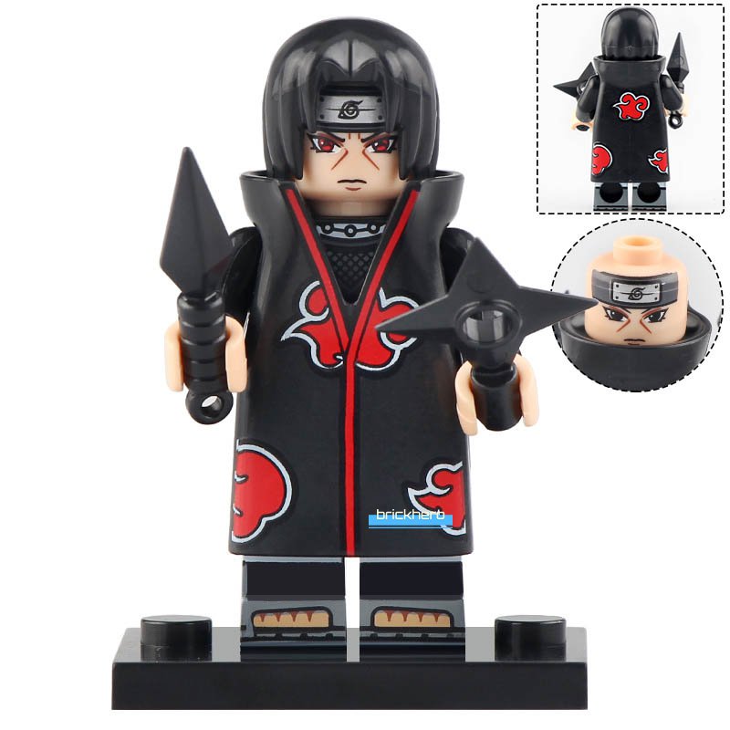 LEGO Compatible Naruto Shippuden Uchiha Itachi (Akatsuki) Custom Printed Minifigure Brick Toys Gift