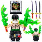 LEGO Compatible Japan Animation One Piece Roronoa Zoro Custom Printed Minifigure Brick Toys Gift