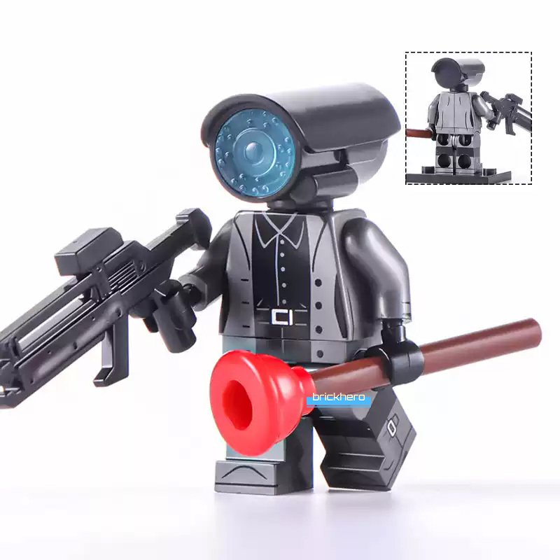 LEGO Compatible Short Horror Film Skibidi Toilet Cameraman Custom Printed Minifigure Brick Toys Gift