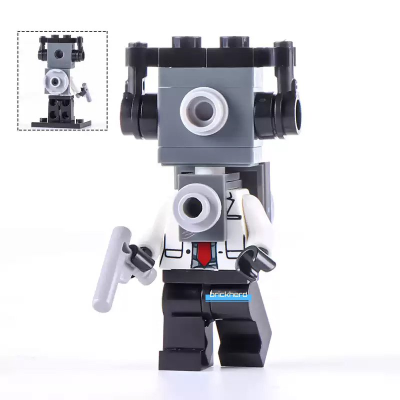 LEGO Compatible Short Horror Skibidi Toilet Boombox Man Custom Printed Minifigure Brick Toys Gift