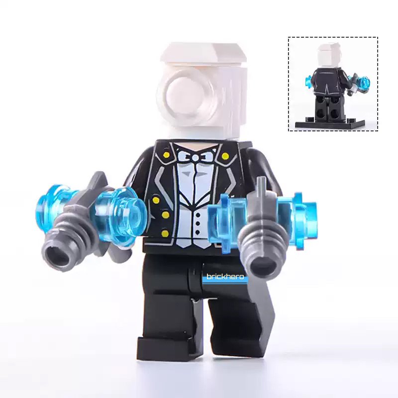 LEGO Compatible Short Horror Skibidi Toilet Cameraman Custom Printed Minifigure Brick Toys Gift