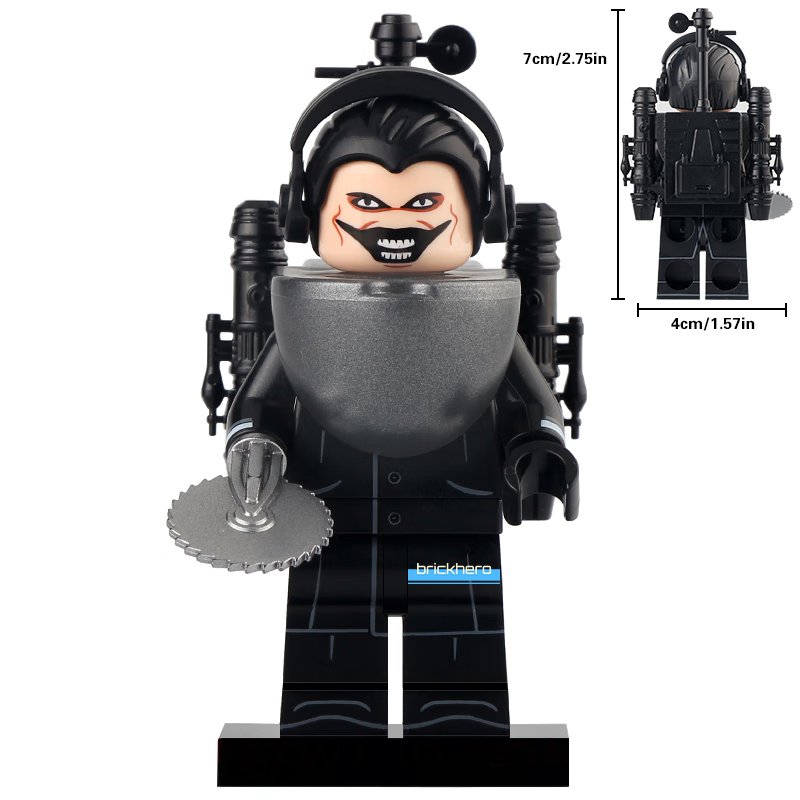 LEGO Compatible Short Horror Skibidi Toilet Humanoid Toilet Man Custom Printed Minifigure Brick Toys