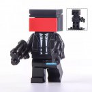 LEGO Compatible Short Horror Skibidi Toilet TV Man Custom Printed Minifigure Brick Toys Gift