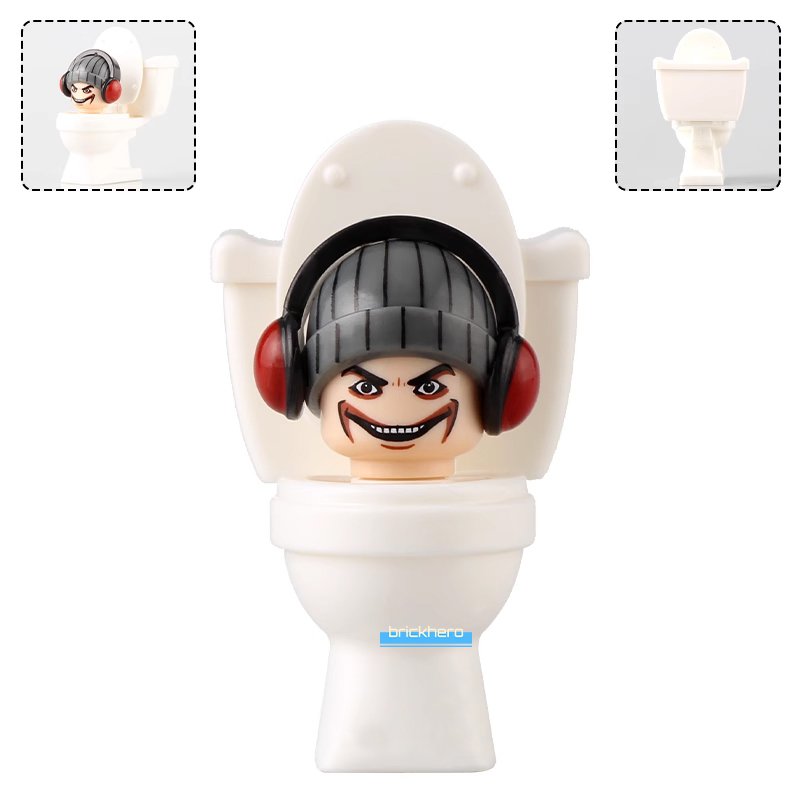 LEGO Compatible Skibidi Toilet JD Toilet Man Custom Printed Minifigure Brick Toys Gift