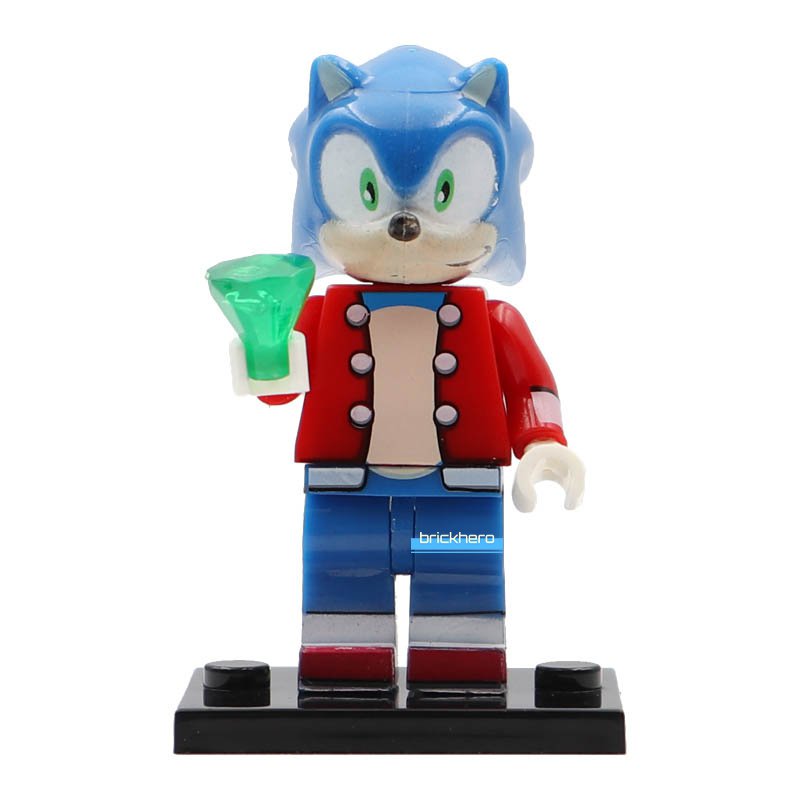 LEGO Compatible Sonic the Hedgehog Sonic (Christmas) Custom Printed Minifigure Brick Toys Gift