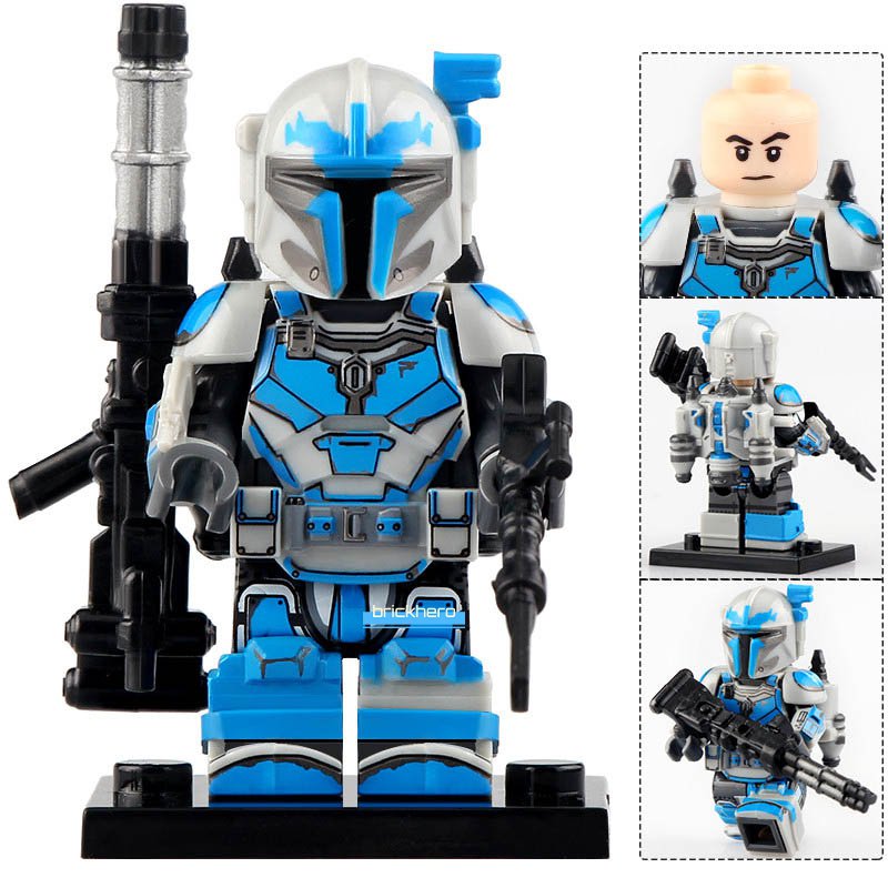LEGO Compatible Disney Star Wars Armored Mandalorian Custom Printed Minifigure Brick Toys Gift