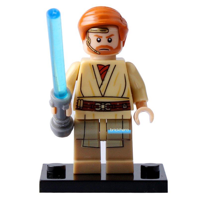 LEGO Compatible Star Wars Obi-Wan Kenobi (headset) Custom Printed Minifigure Brick Toys Gift