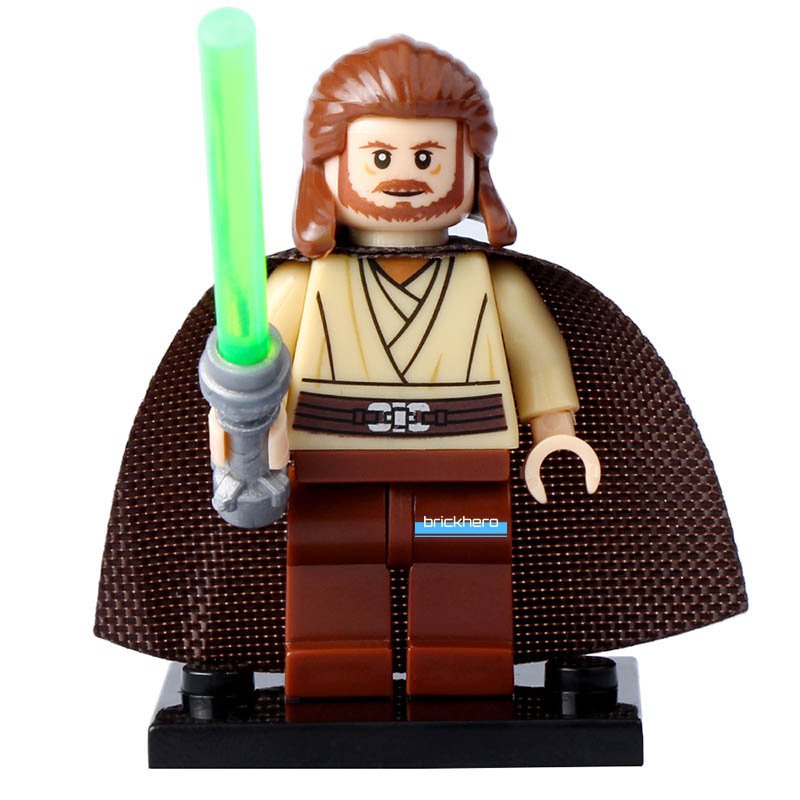 LEGO Compatible Star Wars Qui-Gon Jinn Custom Printed Minifigure Brick Toys Gift