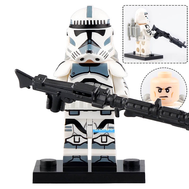 LEGO Compatible Star Wars The Clone Wars Clone Trooper (Kamino) Custom Printed Minifigure Brick Toys