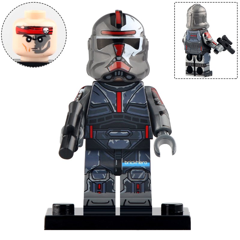LEGO Compatible Star Wars The Clone Wars Hunter (Bad Batch) Custom Printed Minifigure Brick Toy Gift