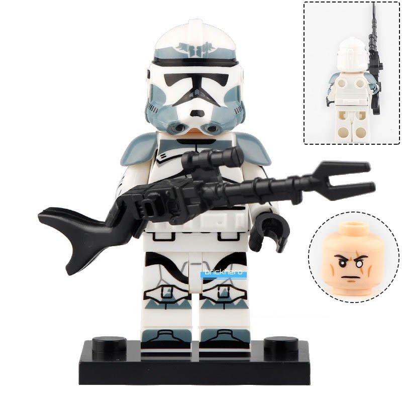 LEGO Compatible Star Wars The Clone Wars Wolfpack Clone Trooper Custom Printed Minifigure Brick Toys