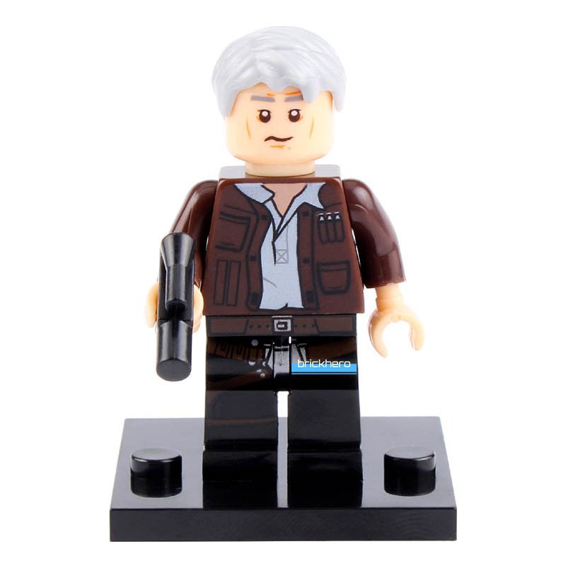 LEGO Compatible Star Wars The Force Awakens Han Solo (old) Custom Printed Minifigure Brick Toys Gift