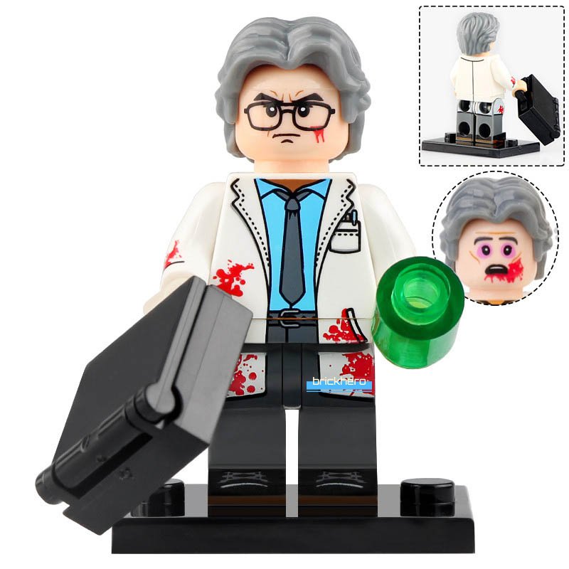 LEGO Compatible Horror Movie Re-Animator Herbert West Custom Printed Minifigure Brick Toys Gift