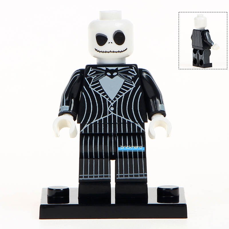 LEGO Compatible Nightmare Before Christmas Jack Skellington Custom Printed Minifigure Brick Toys