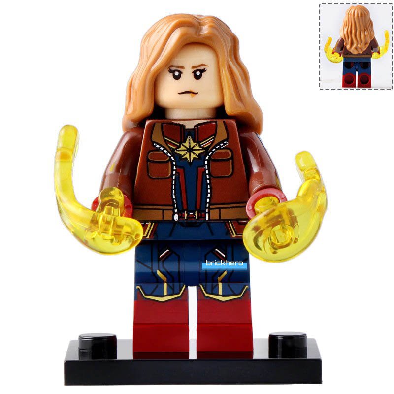 Captain Marvel With Jacket MCU Avengers Endgame Lego Custom Minifigure Toys Gift