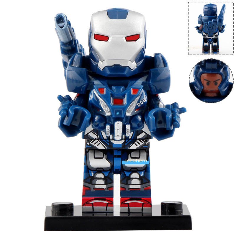 War Machine (Iron Patriot Mk-2) MCU Avengers Endgame 2019 Lego Custom Minifigure Brick Toys