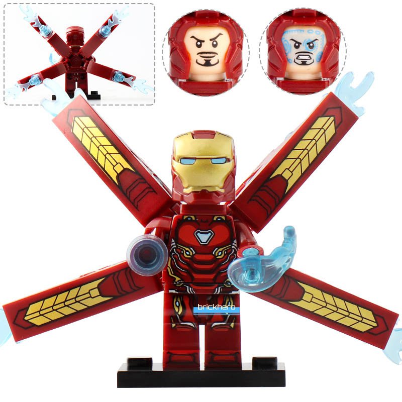 Iron Man Armor Mark 50 MCU Avengers Infinity War Lego Custom Minifigure Toys