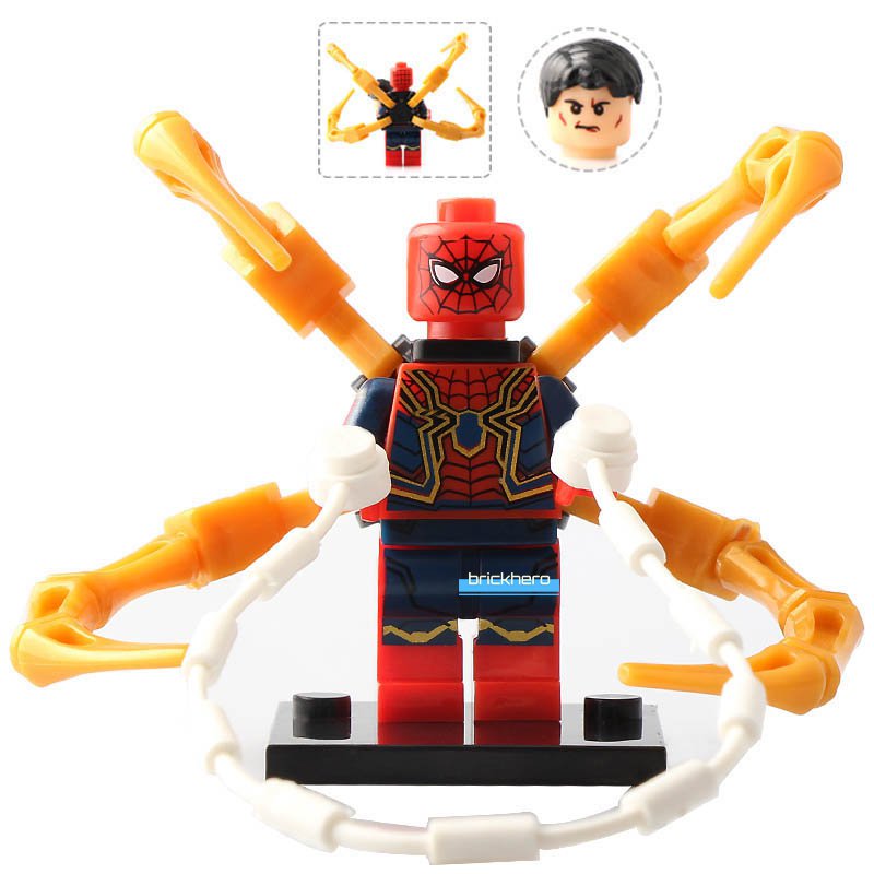 Iron Spider Armor MCU Avengers Infinity War (2018) Lego Custom Minifigure Brick Toys Gift