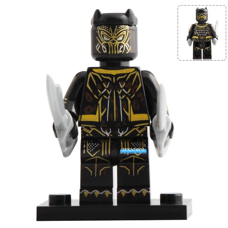 Killmonger MCU Black Panther (2018) Lego Custom Minifigure Brick Toys Gift