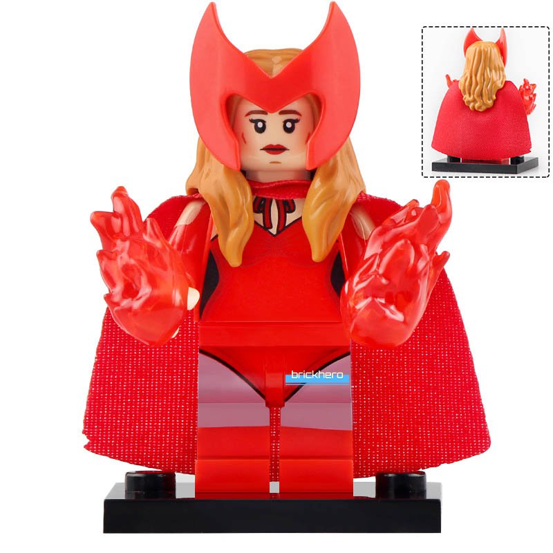 Scarlet Witch (Halloween Costume) MCU WandaVision (2021) Lego Custom Minifigure Brick Toys Gift