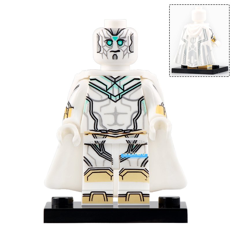 White Vision MCU WandaVision (2021) Lego Custom Minifigure Brick Toys Gift