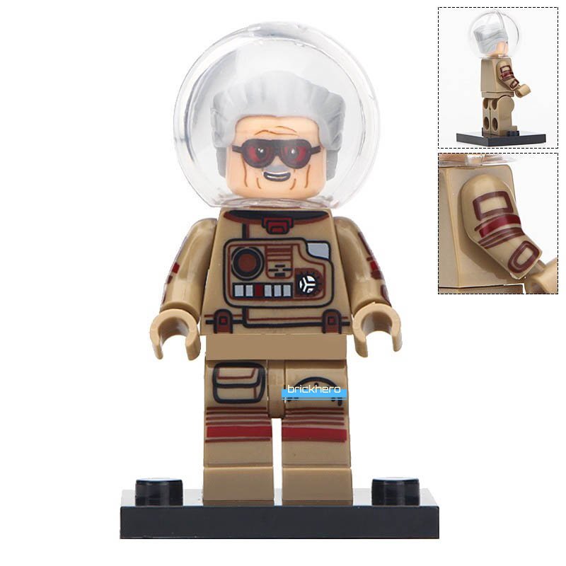 Stan Lee (Space Suit) MCU Guardians of the Galaxy Vol. 2 (2017) Lego Custom Minifigure Brick Toys
