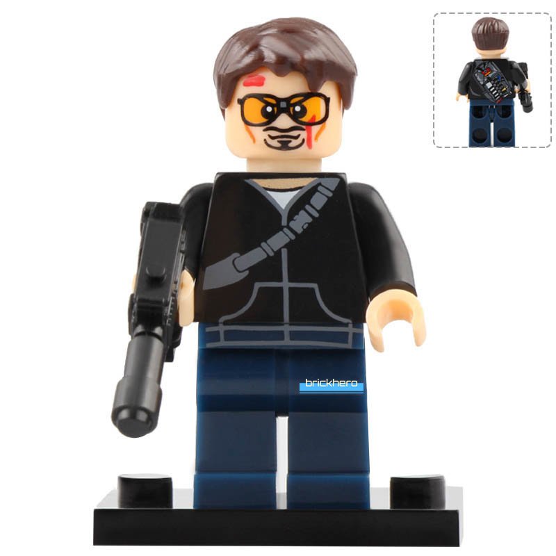 Tony Stark (The Mechanic) MCU Iron Man 3 (2013) Lego Custom Minifigure Brick Toys Gift