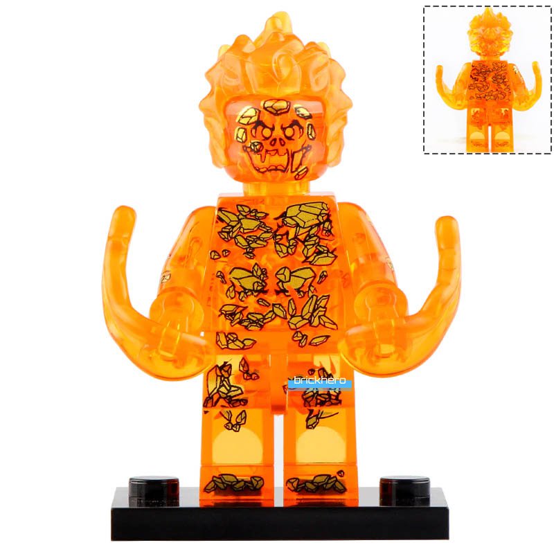 Fire Elemental MCU Spider-man Far From Home (2019) Lego Custom Minifigure Brick Toys Gift