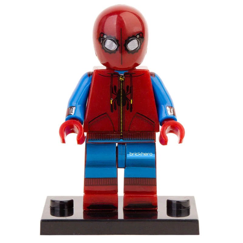 Spider-Man (Home Made Suit) MCU Spider-Man Homecoming (2017) Lego Custom Minifigure Brick Toys