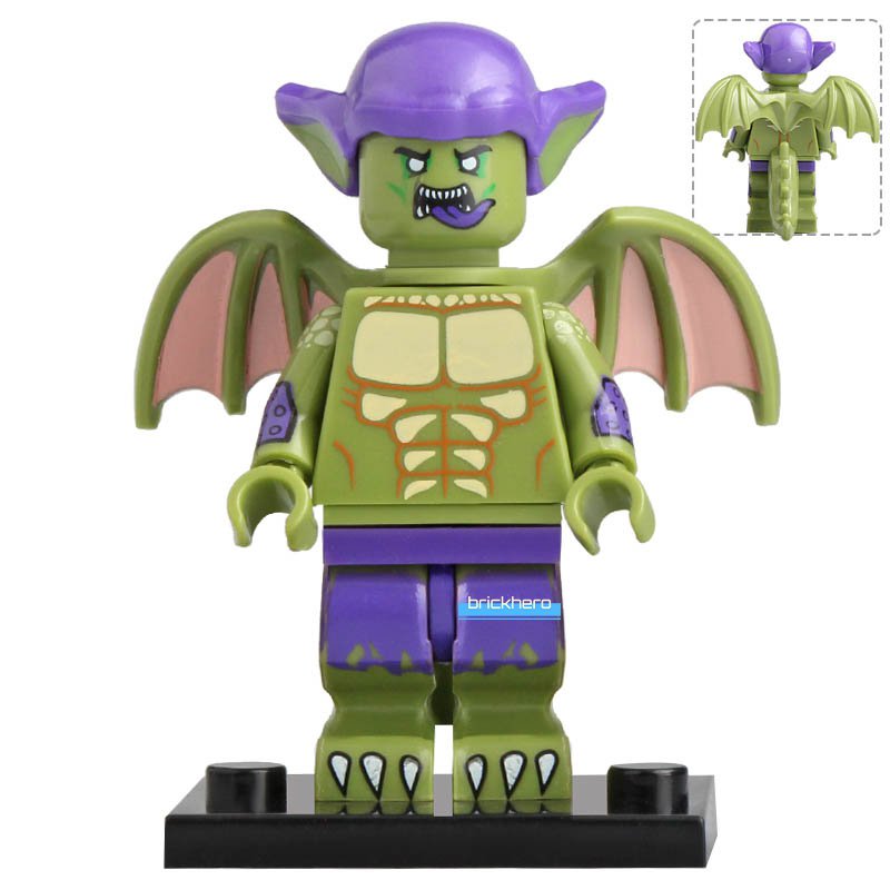 Green Goblin Cartoon Spider-Man Into the Spider-Verse Lego Custom Minifigure Brick Toys Gift