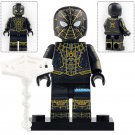 Peter Parker (Black & Gold Suit)) MCU Spider-Man No Way Home 2021 Lego Custom Minifigure Brick Toys