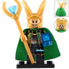 Loki with Chitauri Scepter MCU The Avengers (2012) Lego Custom Minifigure Brick Toys Gift