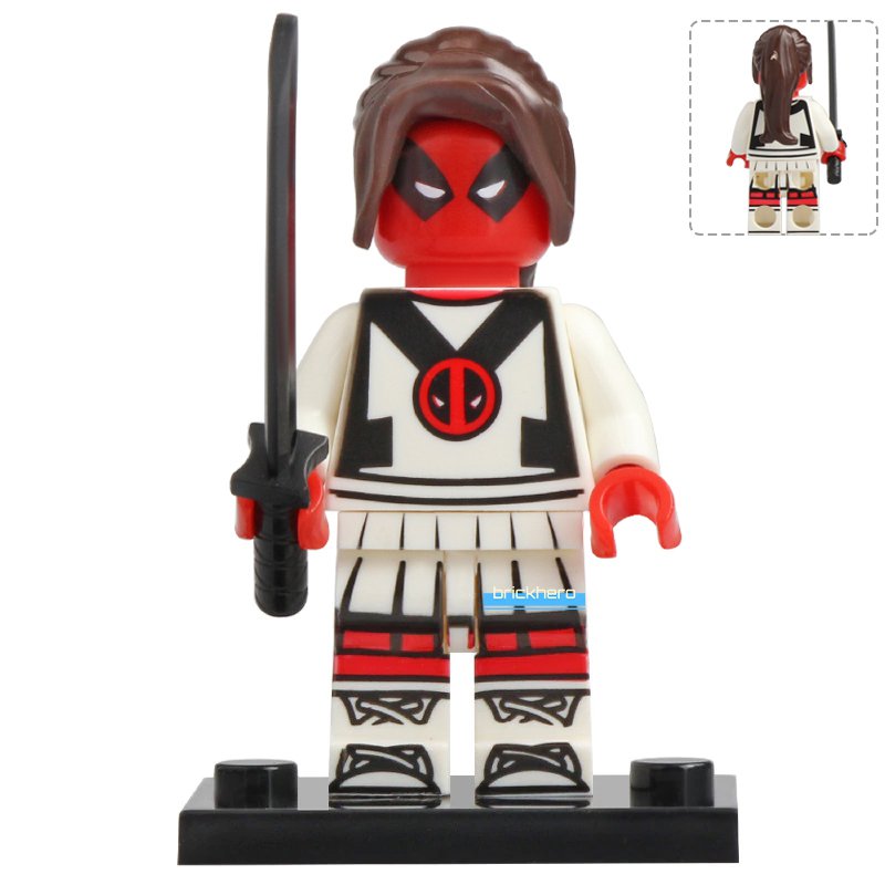 Cheerleader Deadpool Marvel Super Heroes Lego Custom Minifigure Brick Toys
