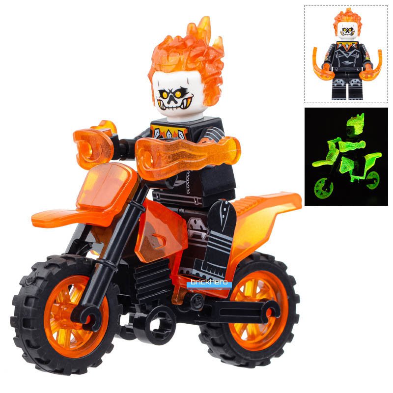 Ghost Panther (Glow in the Dark) Marvel Comic Lego Custom Minifigure Brick Toys