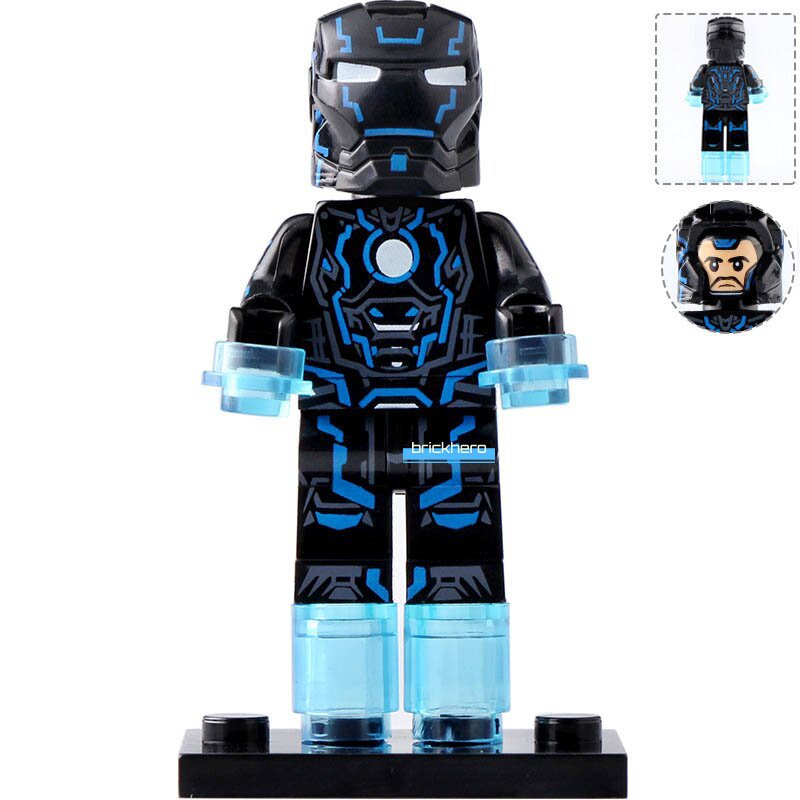 Iron Man Mk 4 Neon Tech MCU Super Heroes Lego Custom Minifigure Brick Toys Gift