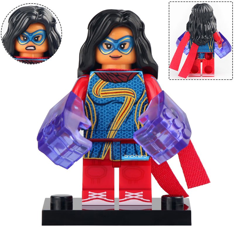 Kamala Khan Marvel Adventures Superheroes Lego Custom Minifigure Brick Toys Gift