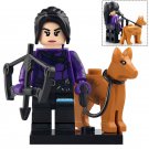 Kate Bishop with Lucky the Pizza Dog MCU Hawkeye Lego Custom Minifigure Toys