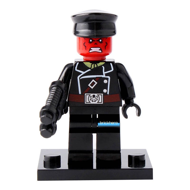 Red Skull Marvel Comics Super Heroes Lego Custom Minifigure Bricks Toys Gift
