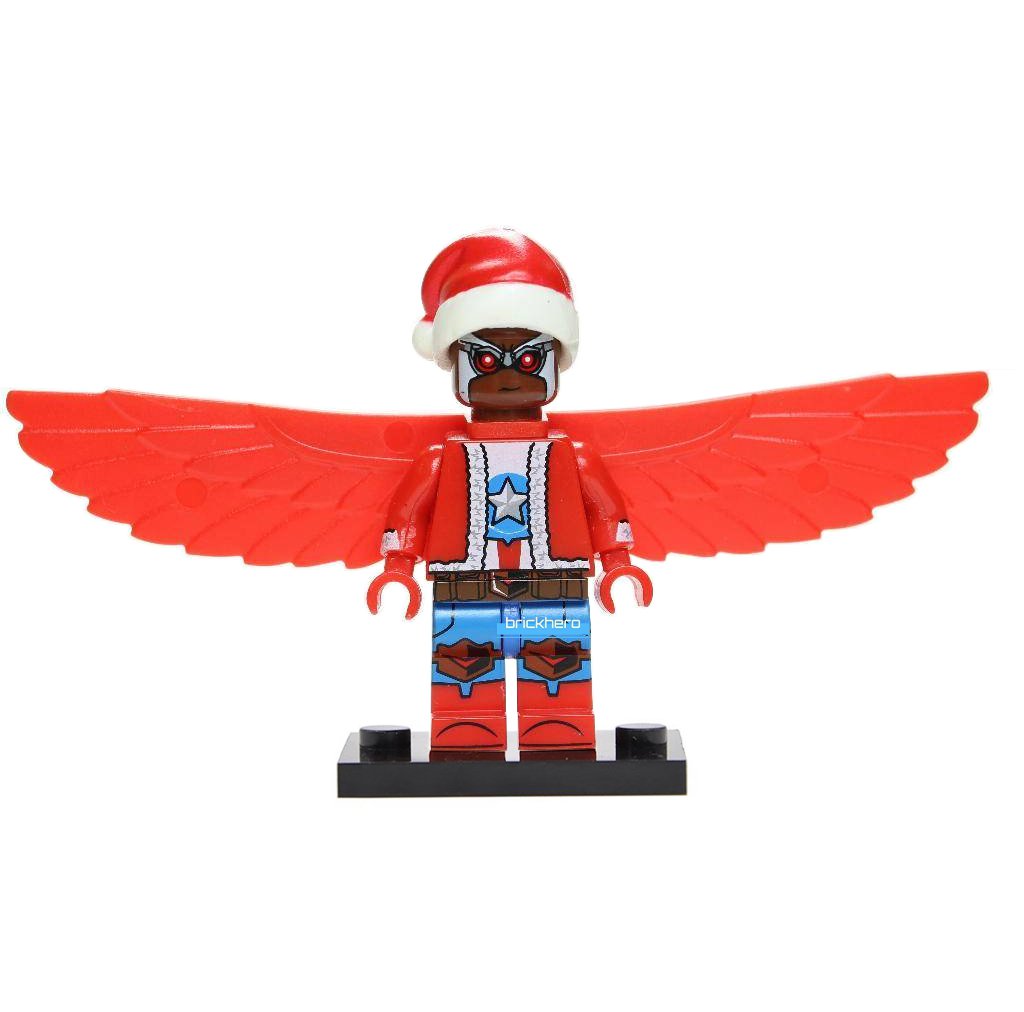 Santa Captain America (Sam Wilson) Marvel Comic DIY Lego Minifigure Brick Toys