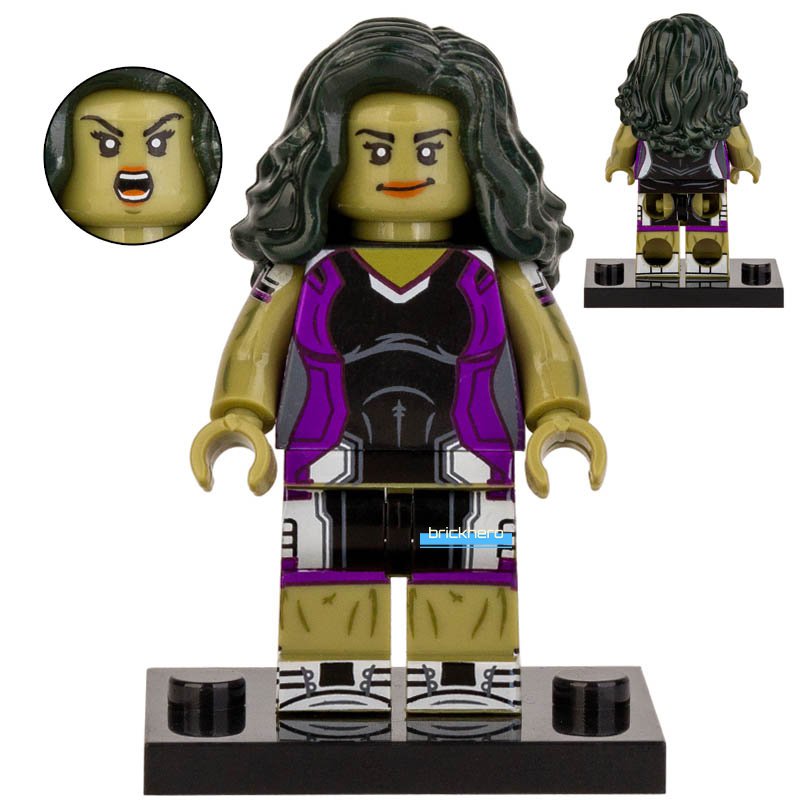 She-Hulk Marvel Universe Super Heroes Lego Custom Minifigure Brick Toys Gift
