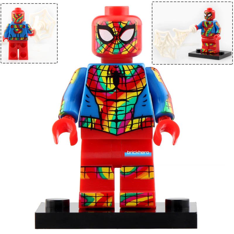 Spider-Man (Rainbow) Wars Marvel Superhero Lego Compatible Minifigure Brick Toys