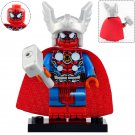 Spider-Thor Marvel Adventures Superheroes Lego Custom Minifigure Brick Toys Gift