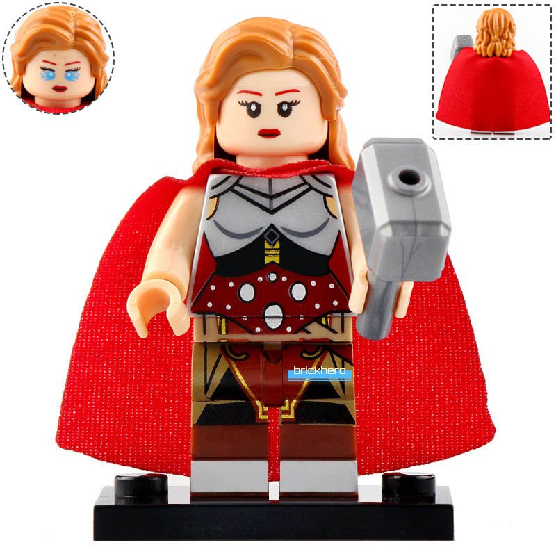 Thor (Jane Foster) Marvel Universe Superheroes Lego Custom Minifigure Brick Toys