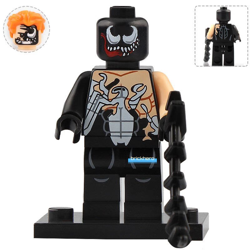 Venom (Mid-transformation) Marvel Super Heroes Lego Custom Minifigure Brick Toys