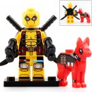 Yellow Deadpool Mercs for Money Slapstick Lego Compatible Minifigure Brick Toys