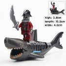 Zombie Pirate Shark Pirates of the Caribbean Lego Custom Minifigure Brick Toys