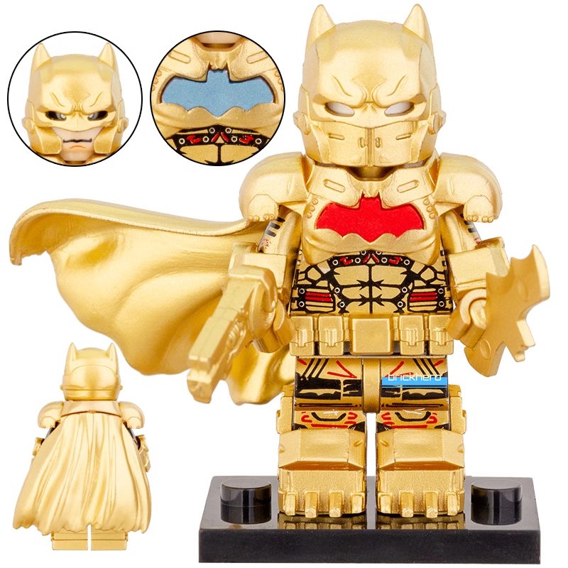 Batman (XE Suit Gold) Batman Arkham Origins Lego Custom Minifigure Brick Toys