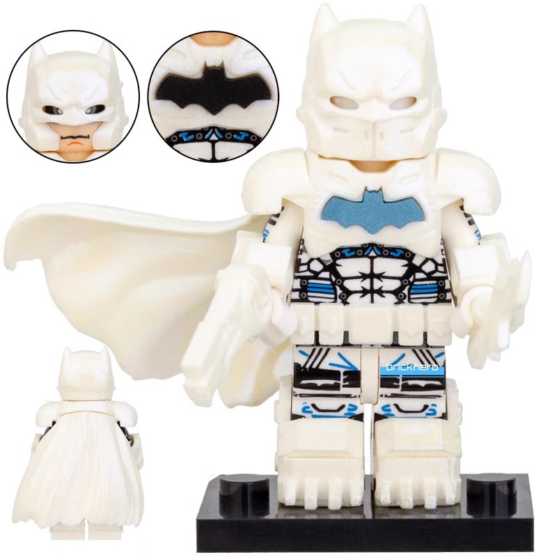 Batman (XE Suit White) Batman Arkham Origins Lego Custom Minifigure Brick Toys