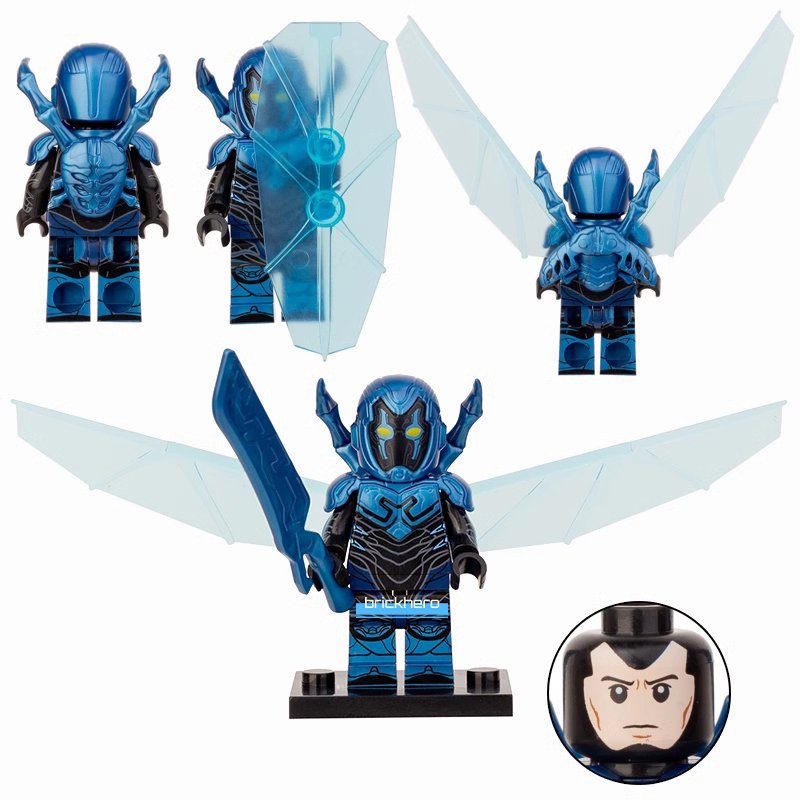 Blue Beetle DCEU Super Heroes Lego Custom Minifigure Brick Toys Gift